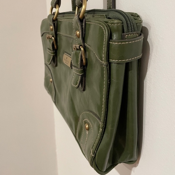 Stunning Green Leather ROSETTI Shoulder Bag - Picture 3 of 6